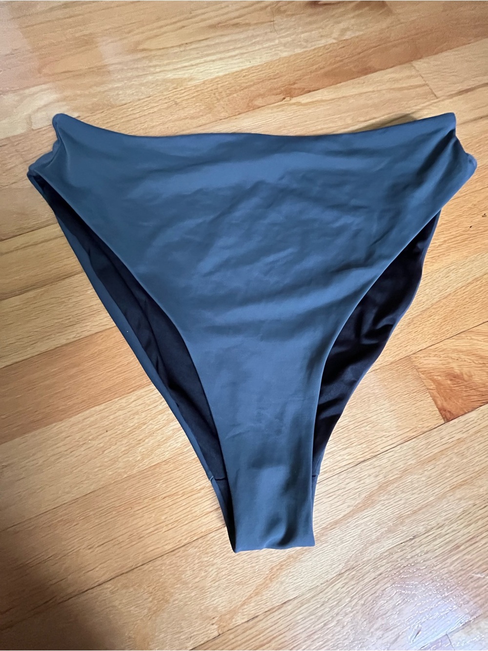 Chelsea28 Slate Charcoal High-Waist Bikini Bottoms